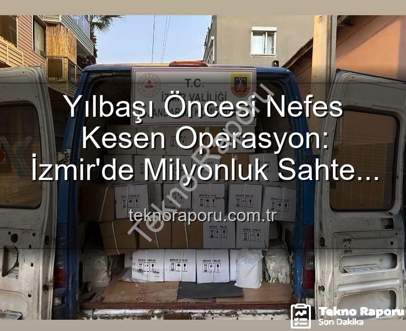 sahte alkol operasyonu - Yılbaşı Öncesi Nefes Kesen Operasyon: İzmir'de Milyonluk Sahte Alkole El Konuldu!