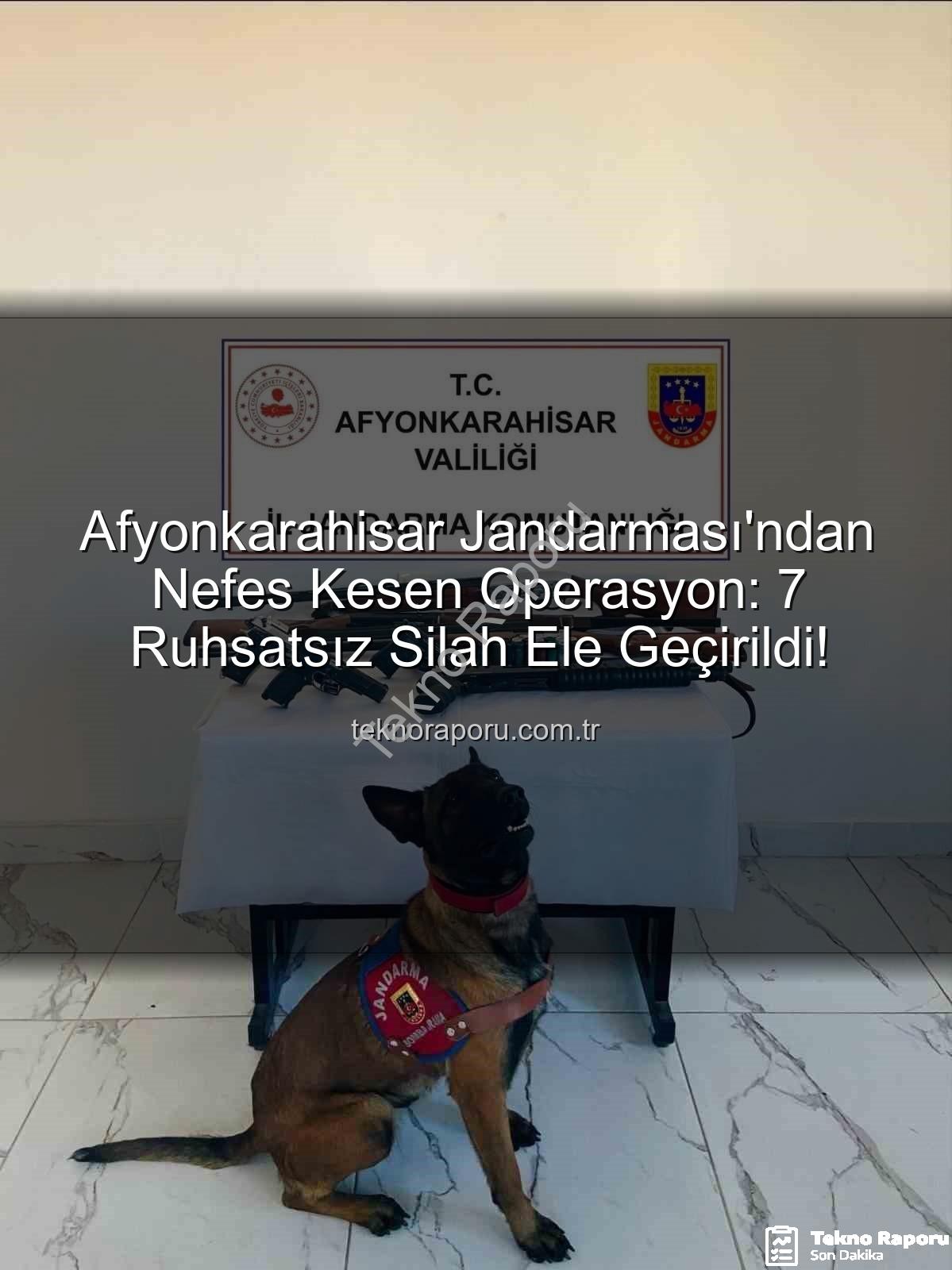 ruhsatsız silah operasyonu - Afyonkarahisar Jandarması'ndan Nefes Kesen Operasyon: 7 Ruhsatsız Silah Ele Geçirildi!