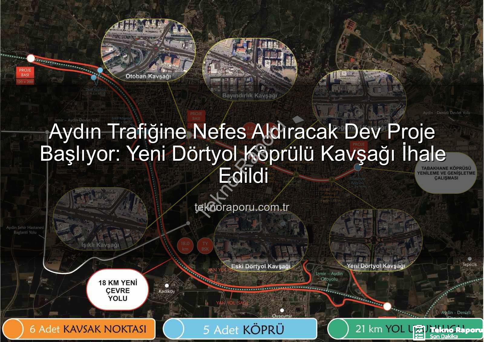 Yeni Dörtyol Kavşağı - Aydın Trafiğine Nefes Aldıracak Dev Proje Başlıyor: Yeni Dörtyol Köprülü Kavşağı İhale Edildi